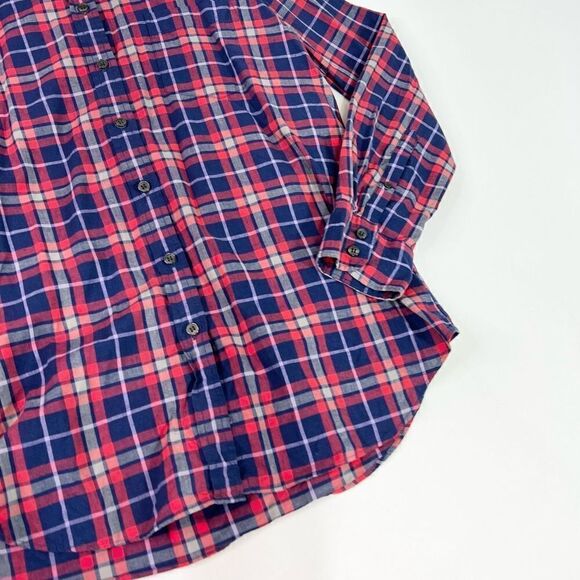 J. Crew Button Up Shirt Womens Large Plaid Boy Fit Collared Long Sleeve New - Picture 2 of 9